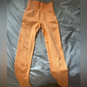 Orange Gymshark Workout Leggings